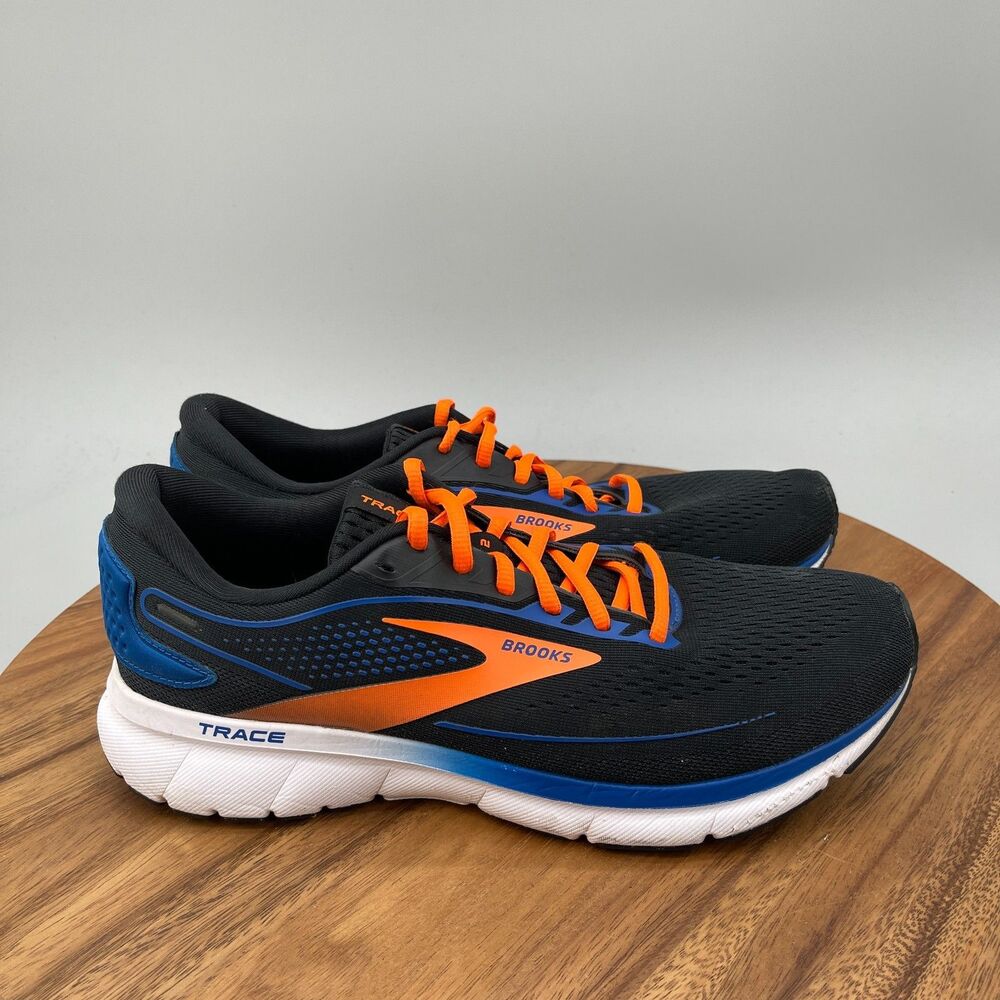 Brooks Trace 2 Shoes Mens Size 10 D Black Blue Running Comfort Walking Sneakers